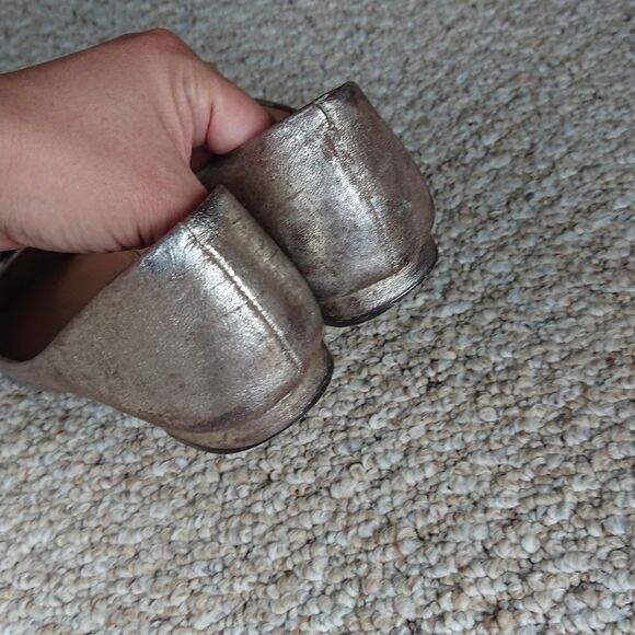 Tory Burch Metallic Leather Crystal Embellishments Ballet Flats size 9M - Picture 8 of 12